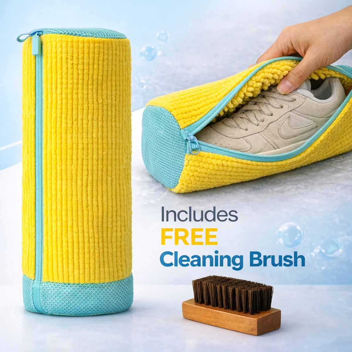 ShoeCare Pro™ – India’s #1 No-Scrub Shoe Washing Bag (1+1 Free ) ( Free Brush)