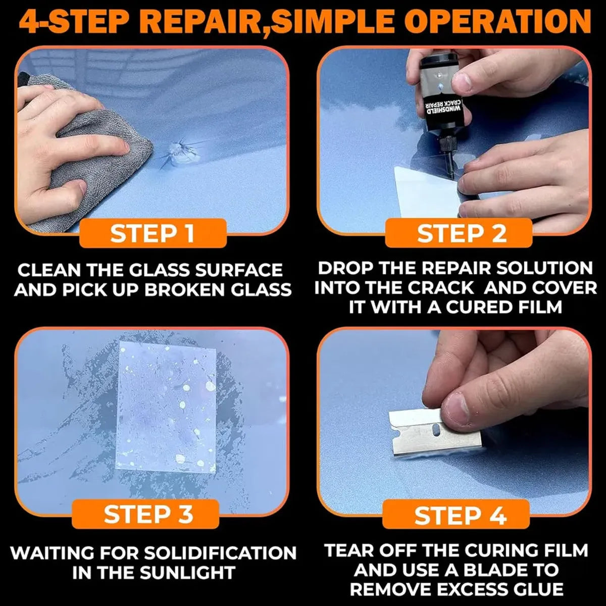 CrackFix Pro™ – Instant Windshield Glass Repair Kit ( Buy 1 Get 1 Free )