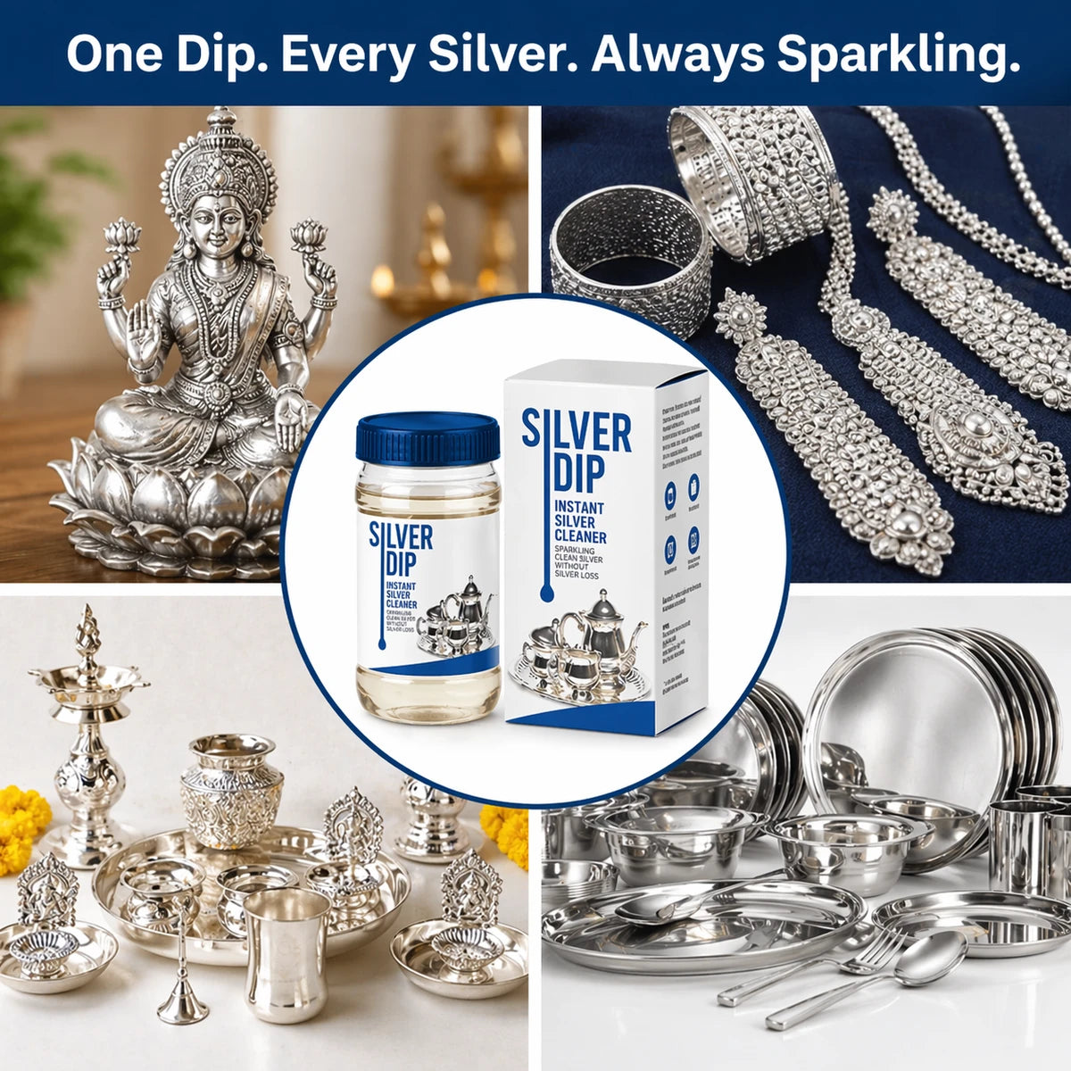 SilverDip™ Instant Silver Cleaner – Restore Brilliant Shine in Minutes (Buy 1 Get 1 Free)