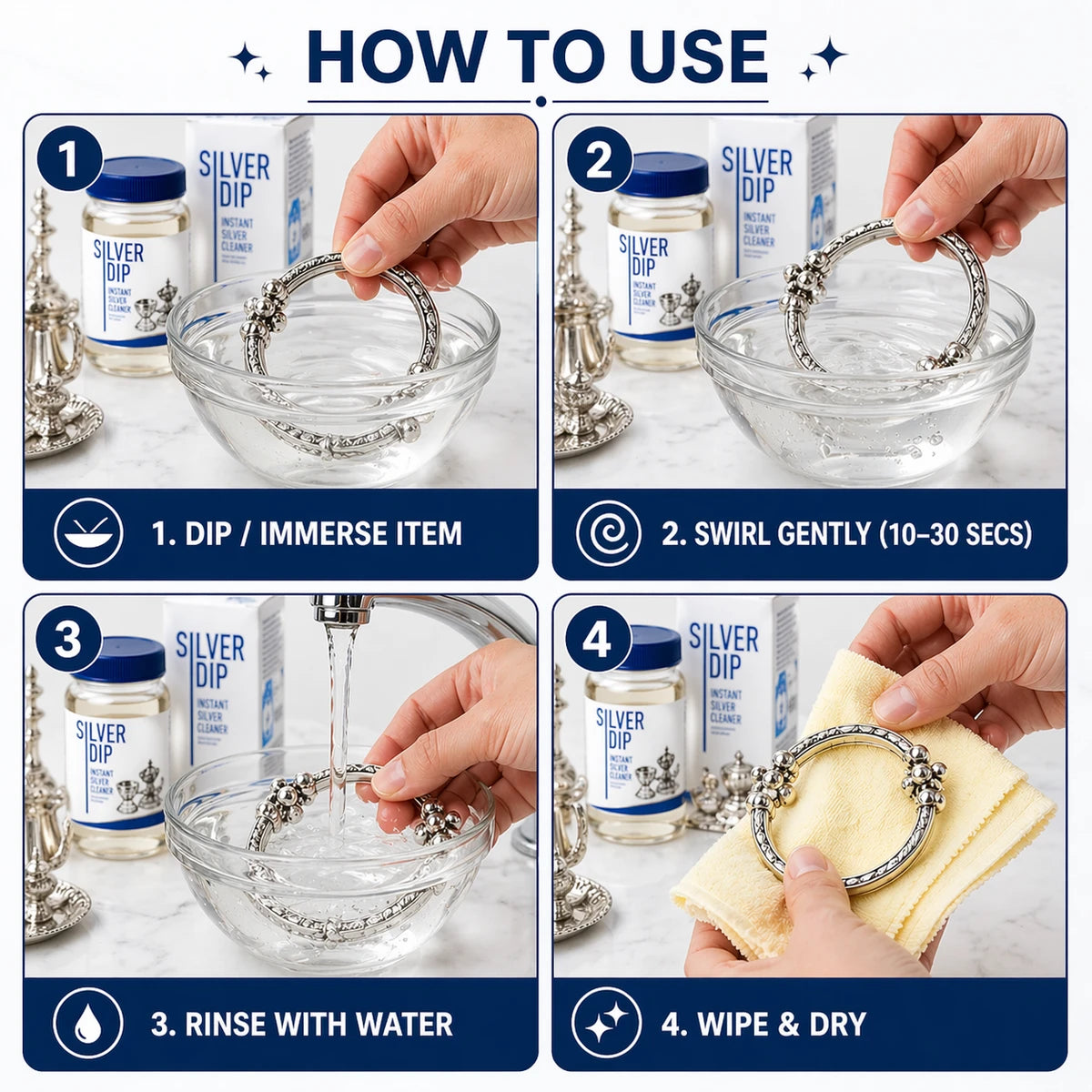 SilverDip™ Instant Silver Cleaner – Restore Brilliant Shine in Minutes (Buy 1 Get 1 Free)