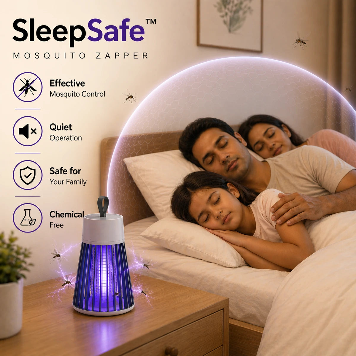 SleepSafe™ Mosquito Killer – No More Mosquito Bites While You Sleep (50% OFF)