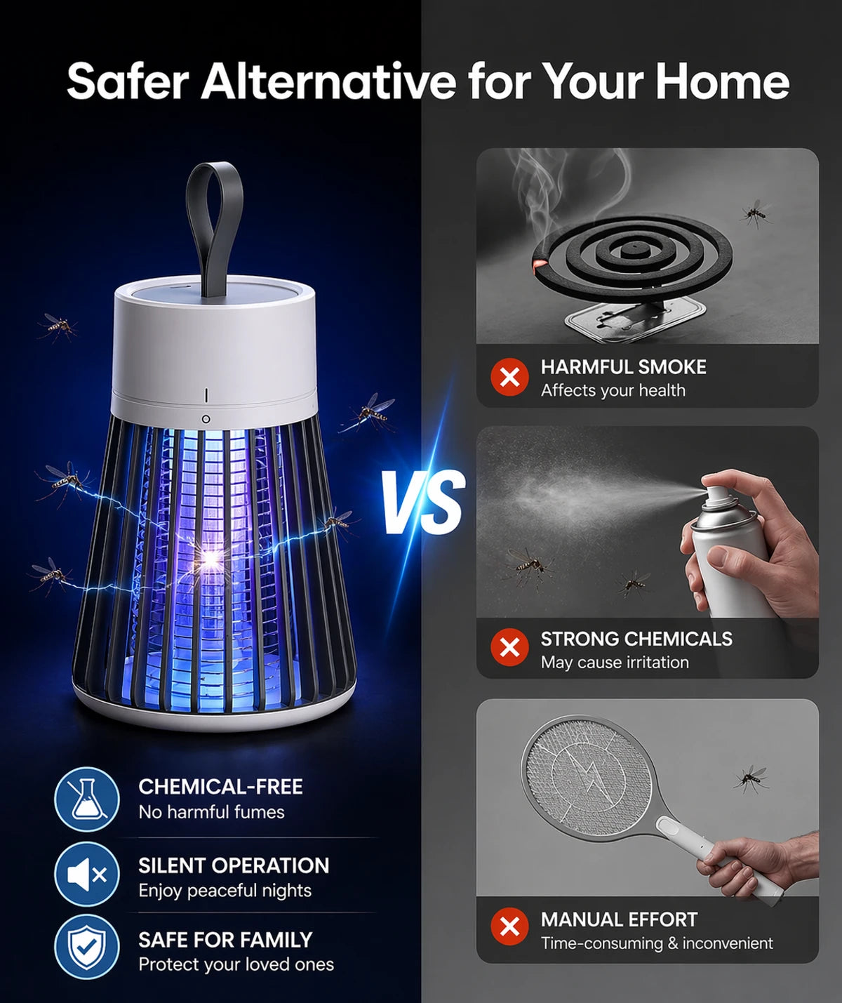 SleepSafe™ Mosquito Killer – No More Mosquito Bites While You Sleep (50% OFF)