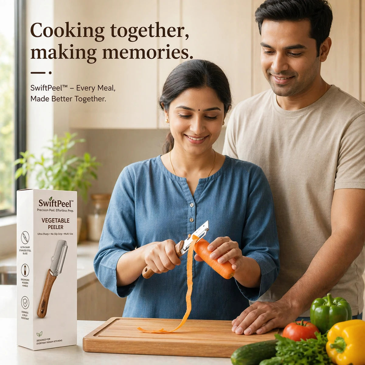 SwiftPeel™ Stainless Steel Peeler – Effortless Zero-Waste Cutting in Seconds (Buy 1 Get 1 Free)