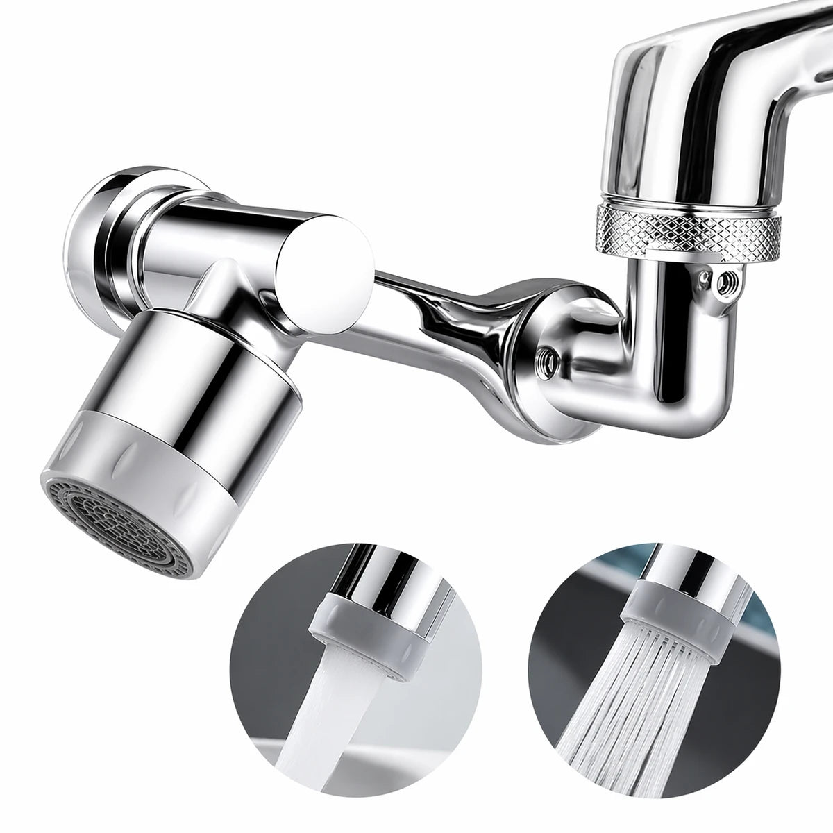 TapFlow™ 360 Splash-Free Extender - Rotating Faucet &Tap Extender Made of Stainless Steel (Buy 1 Get 1 Free)
