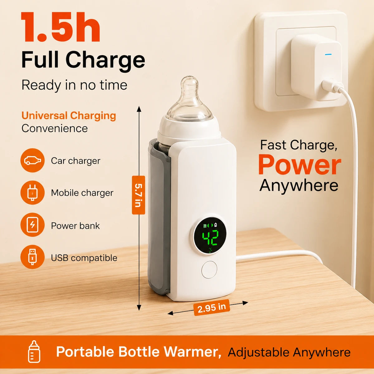 WarmNest™ - Portable Instant Baby Bottle Warmer ( 50% OFF )