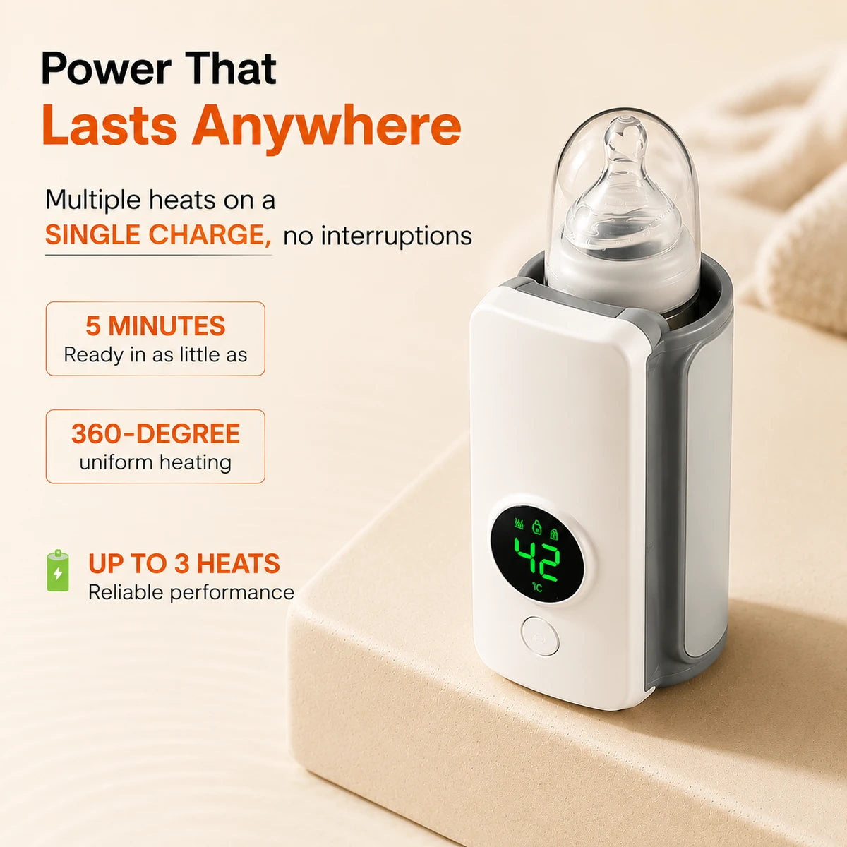 WarmNest™ - Portable Instant Baby Bottle Warmer ( 50% OFF )