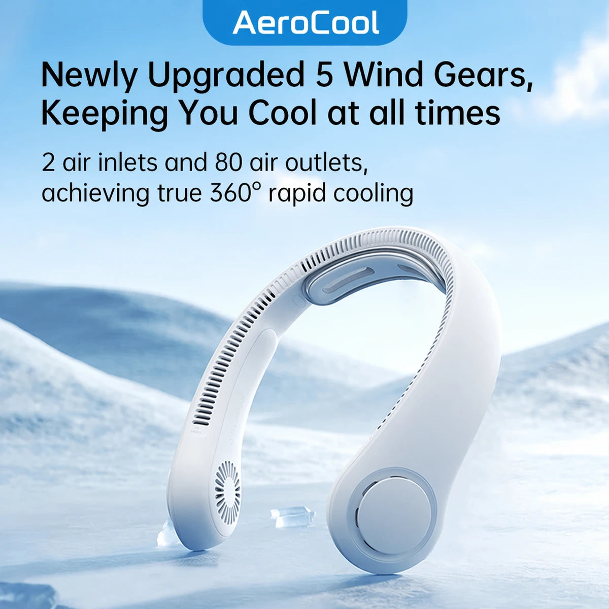 AeroCool™ 360 Pro – Hands-Free Instant Neck AC - 4000 mAh - 6 HR Battery Life