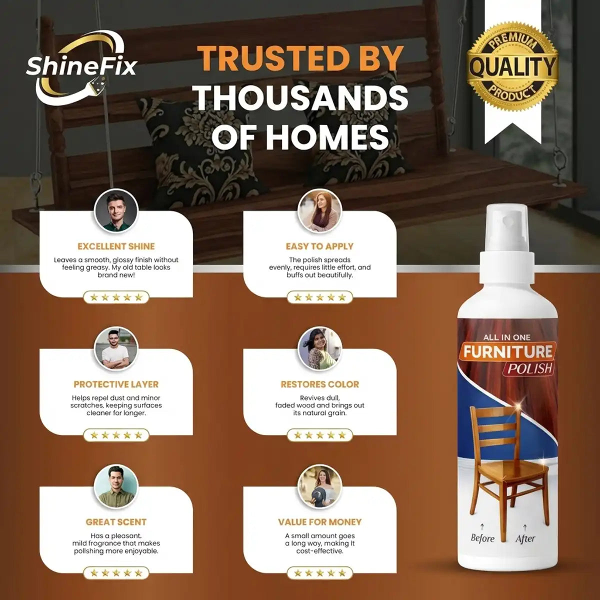 ShineFix™ All-in-One Furniture Polish Spray - 100ml ( Buy 1 Get 2 Free )
