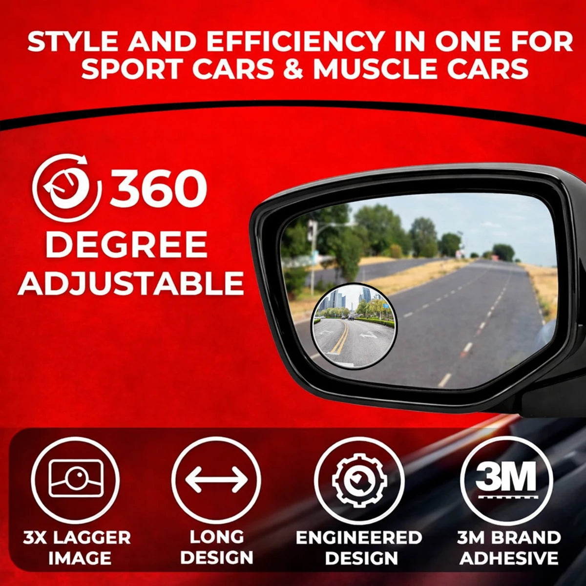 DriveSafe™ 360 Pro – Advanced Blind Spot Safety Mirror - Get 4 Mirrors ( Buy 1 Get 1 Free )